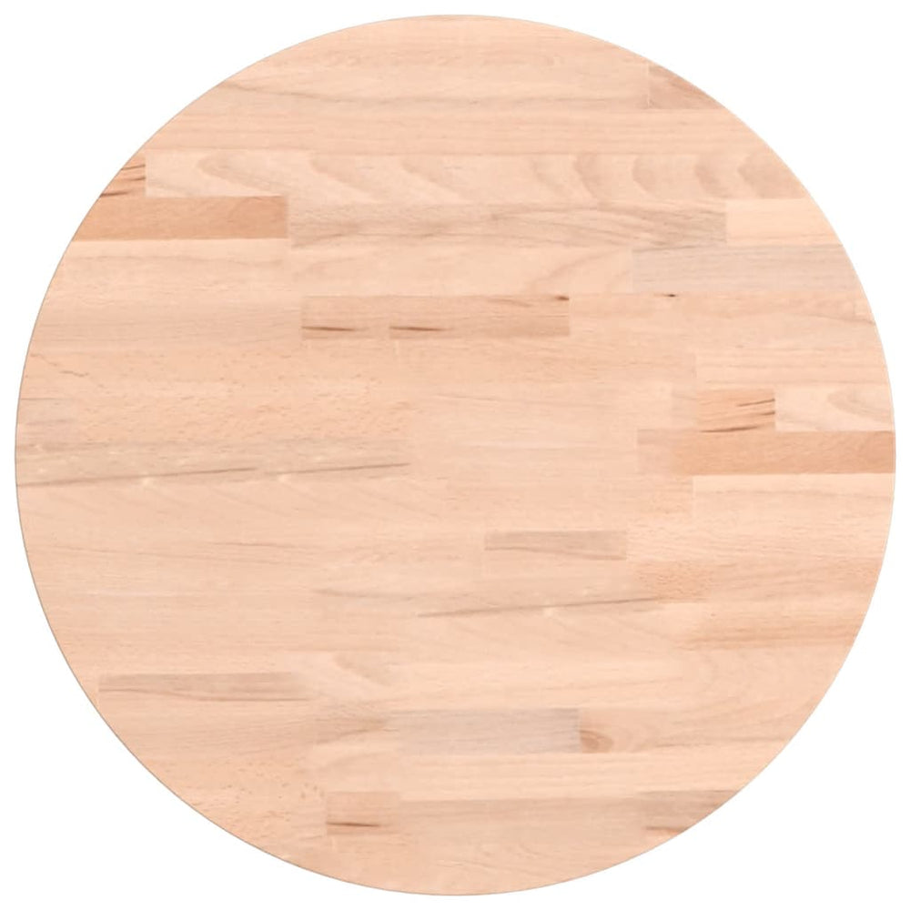 vidaXL Plateau de table Ø40x1,5 cm rond bois de hêtre massif