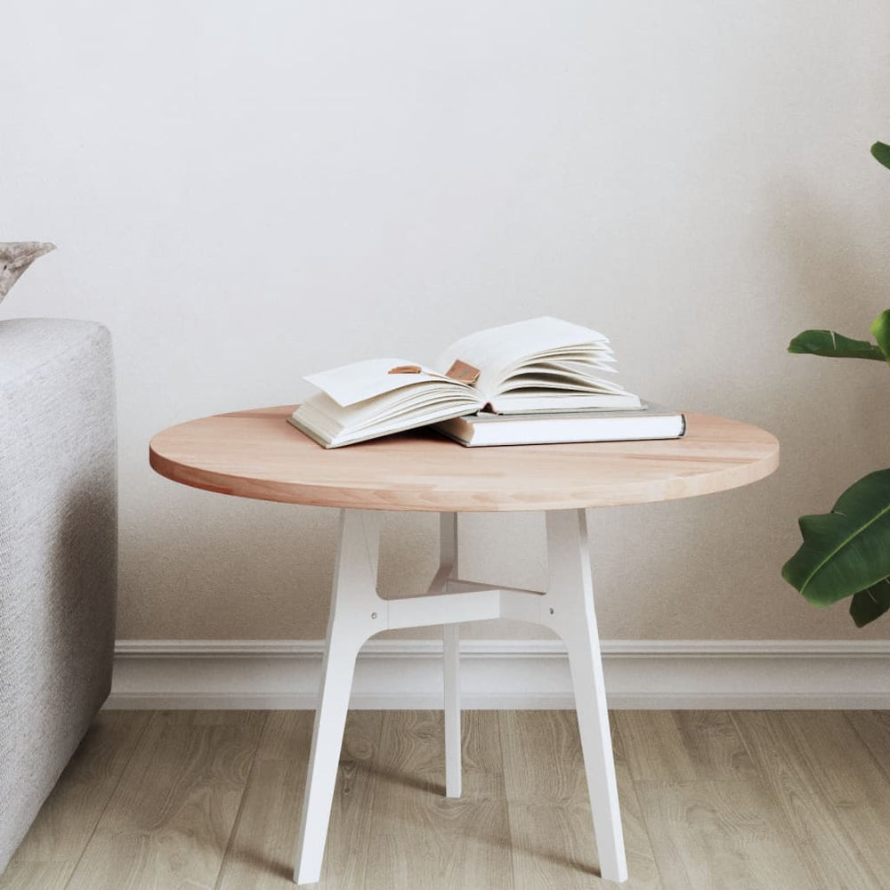 vidaXL Plateau de table Ø50x1,5 cm rond bois de hêtre massif