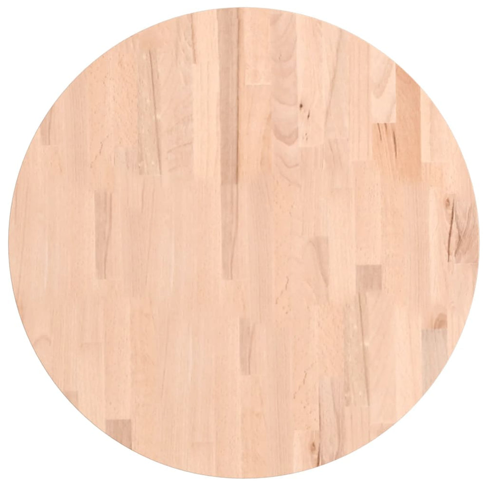 vidaXL Plateau de table Ø60x1,5 cm rond en bois de hêtre massif