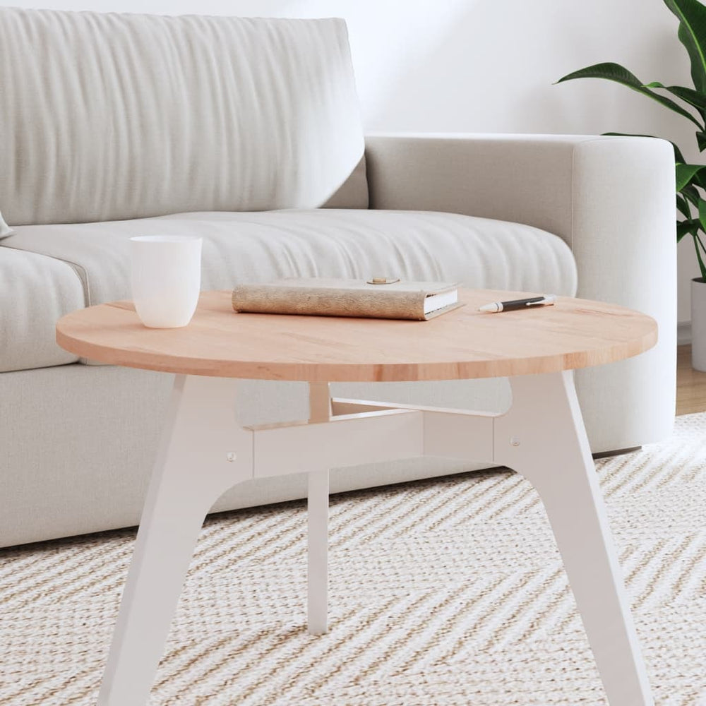 vidaXL Plateau de table Ø60x1,5 cm rond en bois de hêtre massif