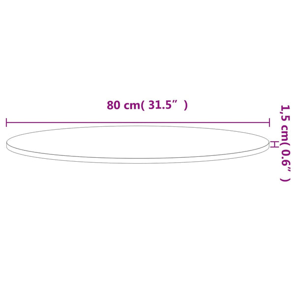 Massivholz Tischplatte Buche Ø80cm