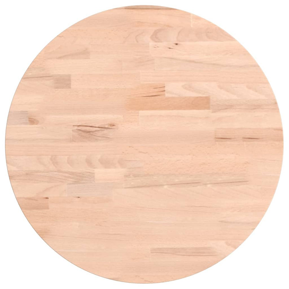 vidaXL Plateau de table Ø40x2,5 cm Rond Hêtre Massif