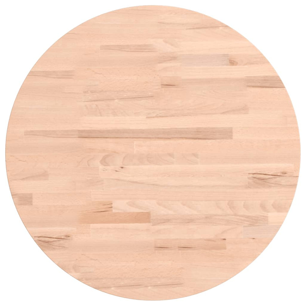 vidaXL Plateau de table Ø50x2,5 cm Rond Hêtre massif