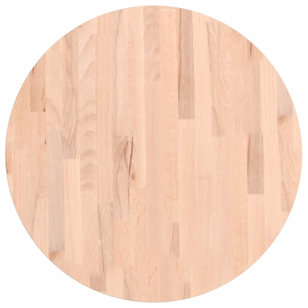 vidaXL Plateau de table rond Ø60x2,5 cm en bois de hêtre massif