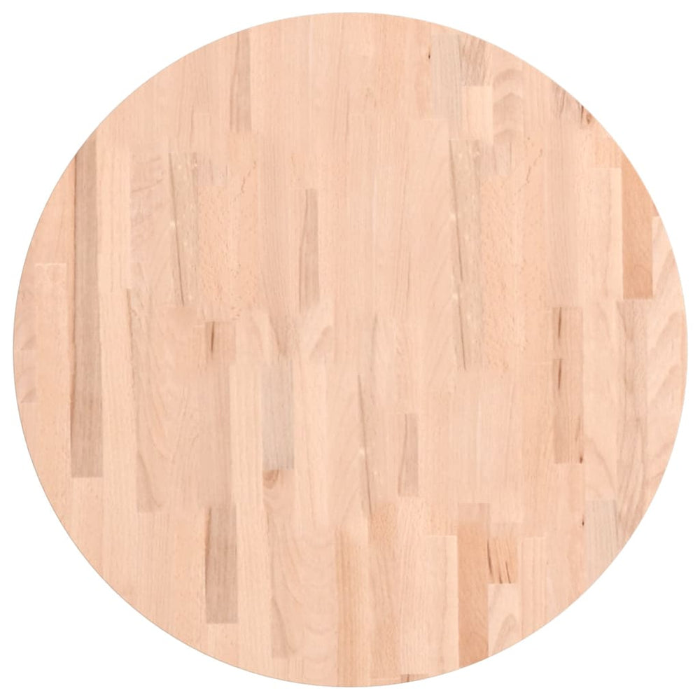vidaXL Plateau de table Ø70x2,5 cm Rond Hêtre massif