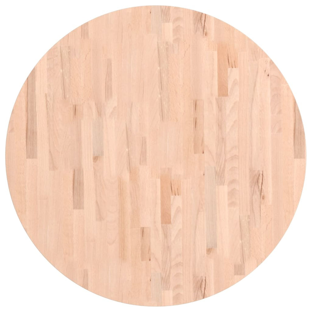 vidaXL Plateau de table Ø90x2,5 cm Rond Hêtre Massif