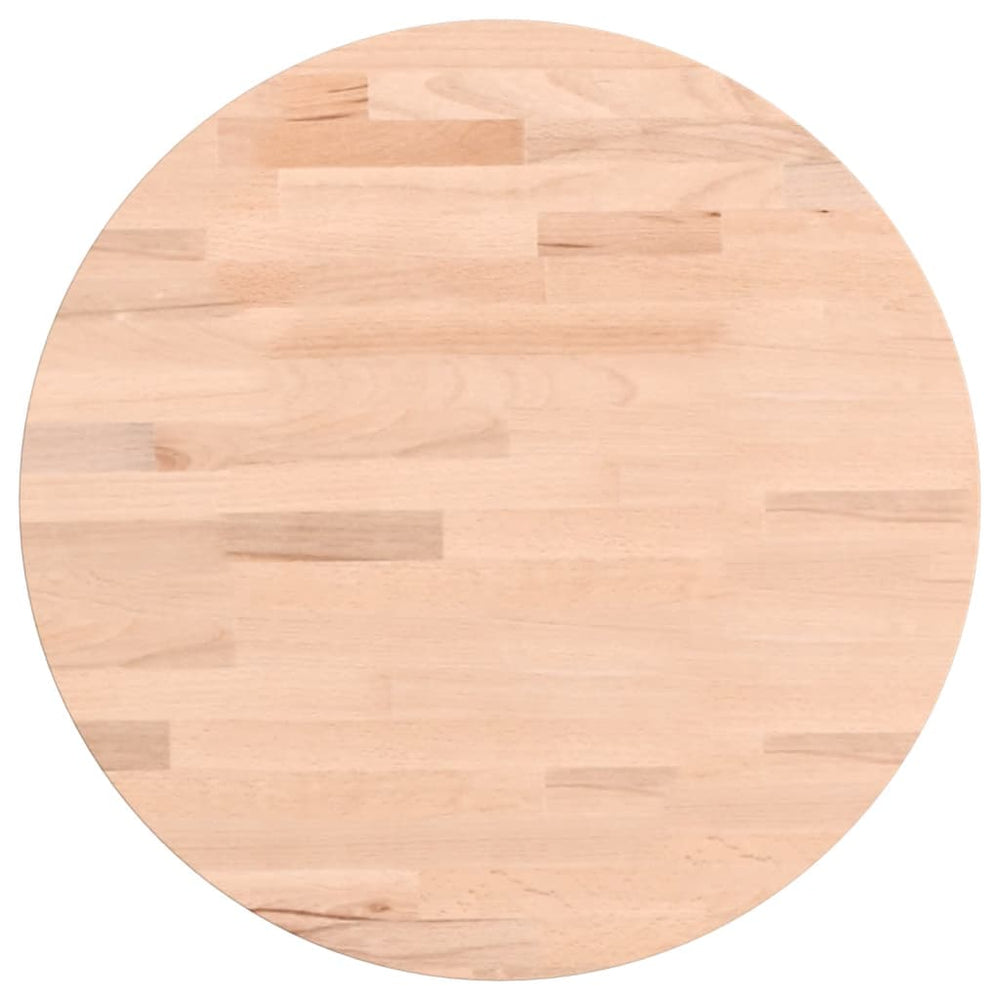 vidaXL Plateau de table Ø40x4 cm Rond Hêtre Massif