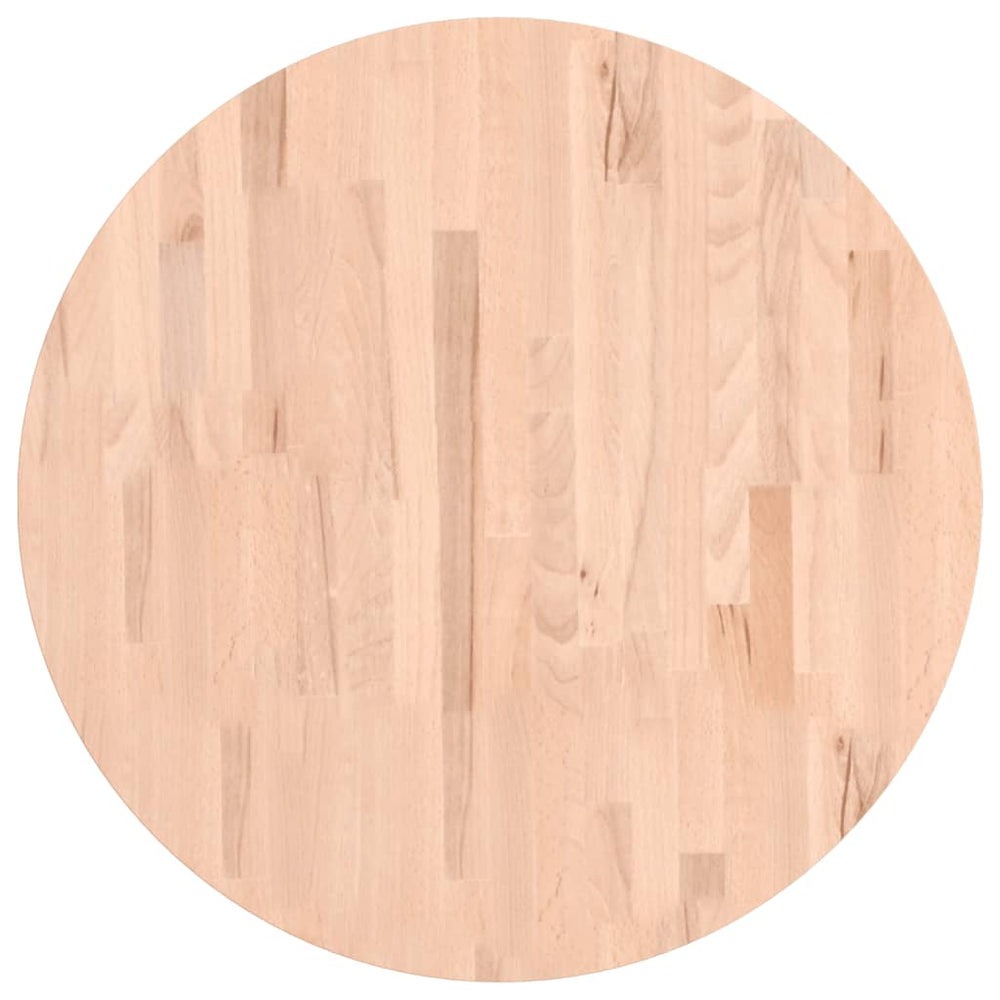 vidaXL Plateau de table Ø70x4 cm Rond Bois de hêtre massif