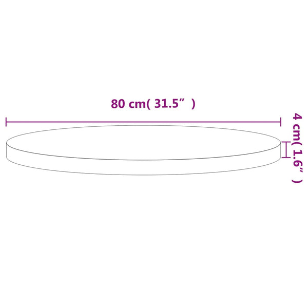 Tischplatte Buche Massivholz Ø80 cm