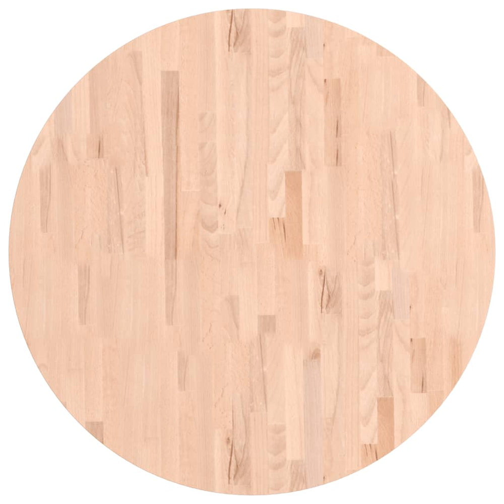 vidaXL Plateau de table Ø90x4 cm Rond Bois massif Hêtre