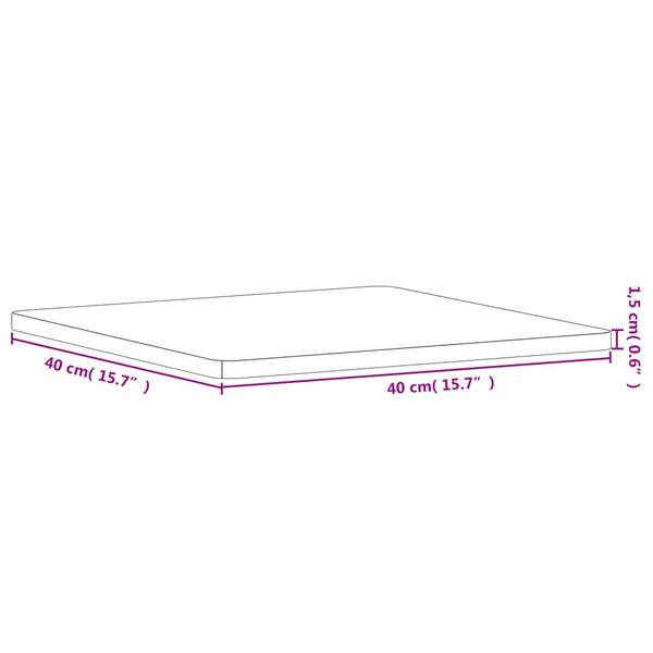 Buche Tischplatte Quadratisch 40x40 cm