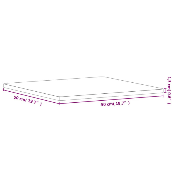 Buche Tischplatte 50x50 cm Massivholz