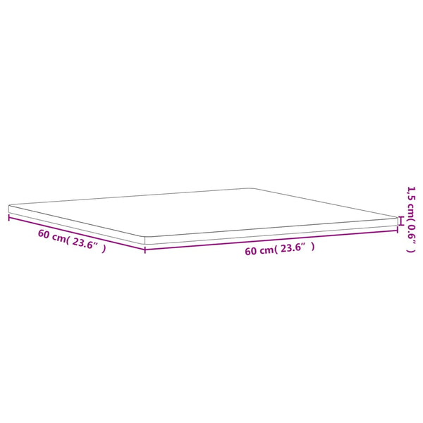 Buche Tischplatte 60x60 cm Massivholz