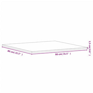 Buche Tischplatte Quadratisch 80x80 cm
