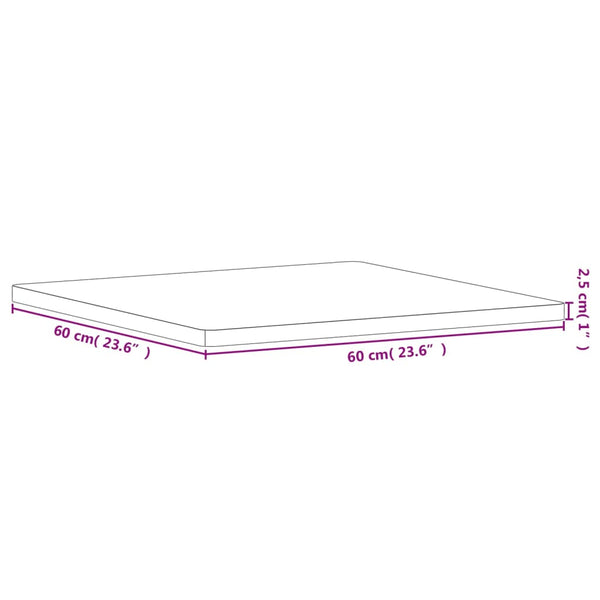 Buche Tischplatte Quadratisch 60x60 cm