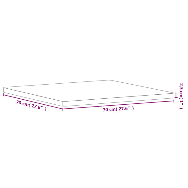Buche Tischplatte 70x70 cm Massivholz