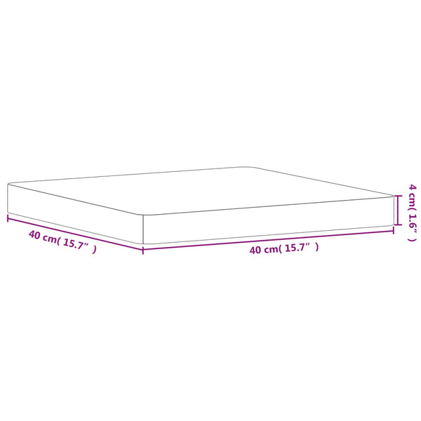 Tischplatte Buche 40x40 cm Massivholz Quadratisch