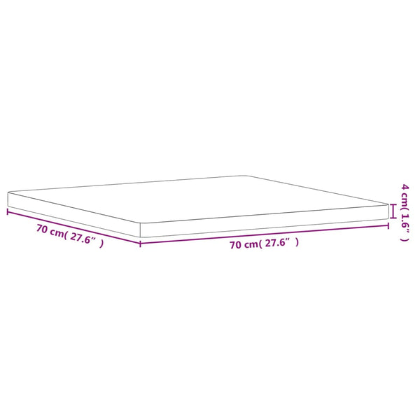Buche Tischplatte 70x70 cm Massivholz
