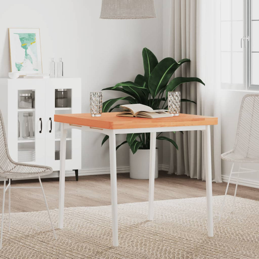 vidaXL Plateau de table 70x70x4 cm Carré Bois de hêtre massif