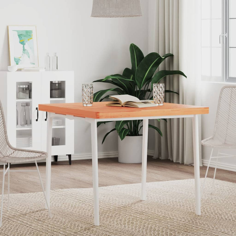 vidaXL Plateau de table 80x80x4 cm Carré Bois de hêtre massif