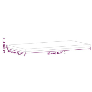 Massivholz Waschtischplatte Buche 80x40 cm