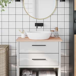 Massivholz Waschtischplatte Buche 80x40 cm