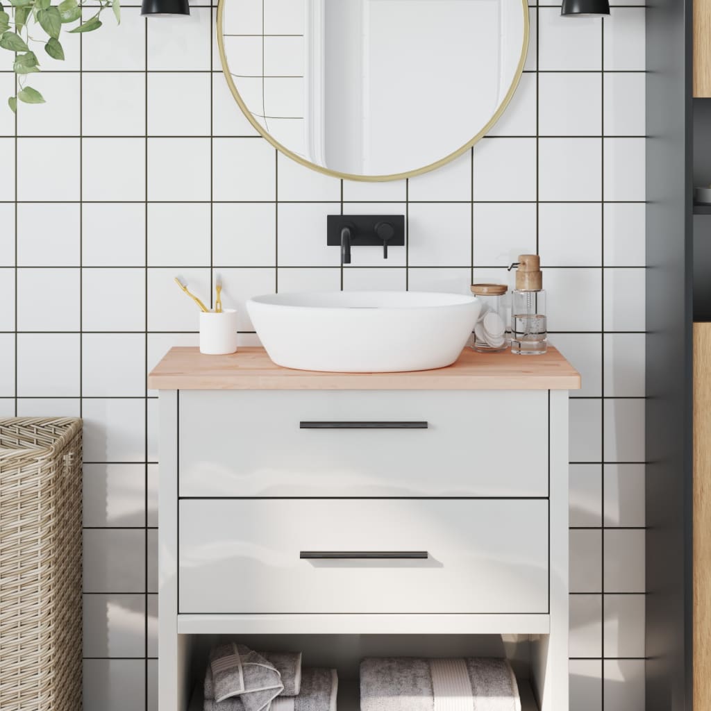 Massivholz Waschtischplatte Buche 80x40 cm