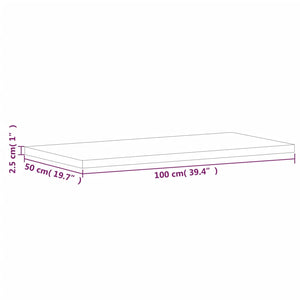 Massivholz Waschtischplatte Buche 100x50 cm