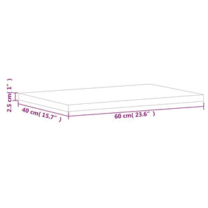 Massivholz Buche Waschtischplatte 60x40 cm