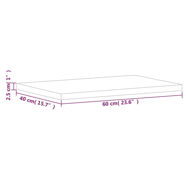 Massivholz Buche Waschtischplatte 60x40 cm