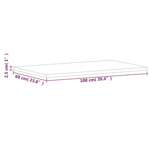 Massivholz Waschtischplatte Buche 100x60 cm