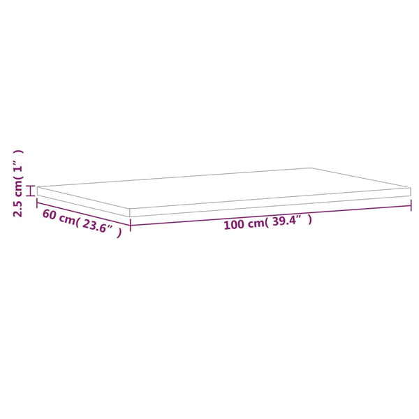Massivholz Waschtischplatte Buche 100x60 cm