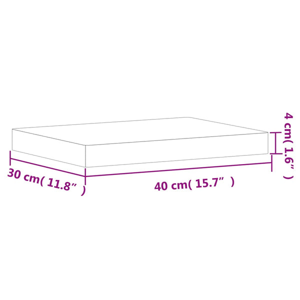 Massives Buchenholz Schneidebrett 40x30 cm