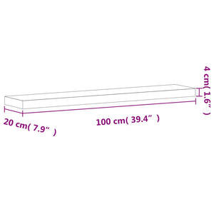 Wandregal Buche Massivholz 100x20 cm