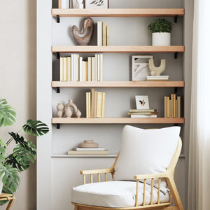 Wandregal Buche Massivholz 100x20 cm