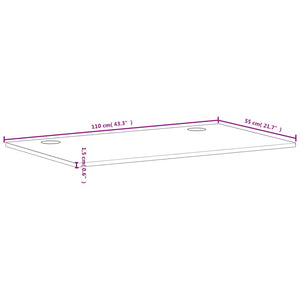 Massivholz Buche Schreibtischplatte 110x55 cm