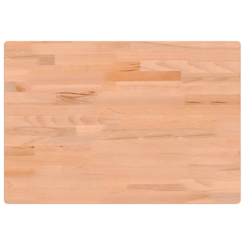 vidaXL Plateau de bureau 80x55x2,5 cm Bois de hêtre massif