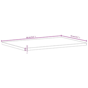Massivholz Schreibtischplatte Buche 80x55 cm