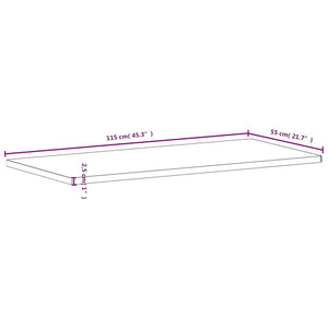 Massivholz Schreibtischplatte Kiefer 115x55 cm
