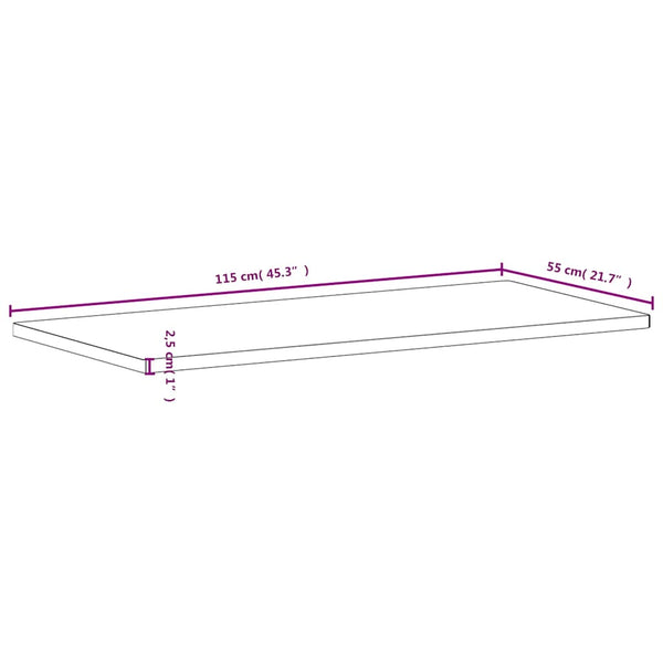 Massivholz Schreibtischplatte Kiefer 115x55 cm