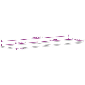 Massivholz Buche Schreibtischplatte 220x55 cm
