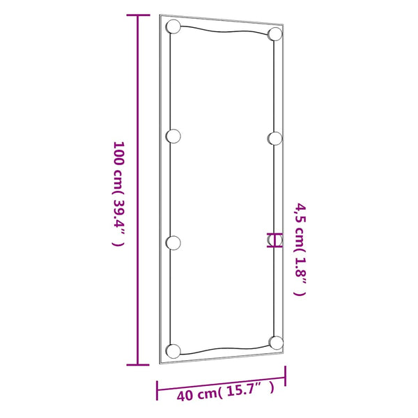 LED Wandspiegel 40x100 cm Rechteckig