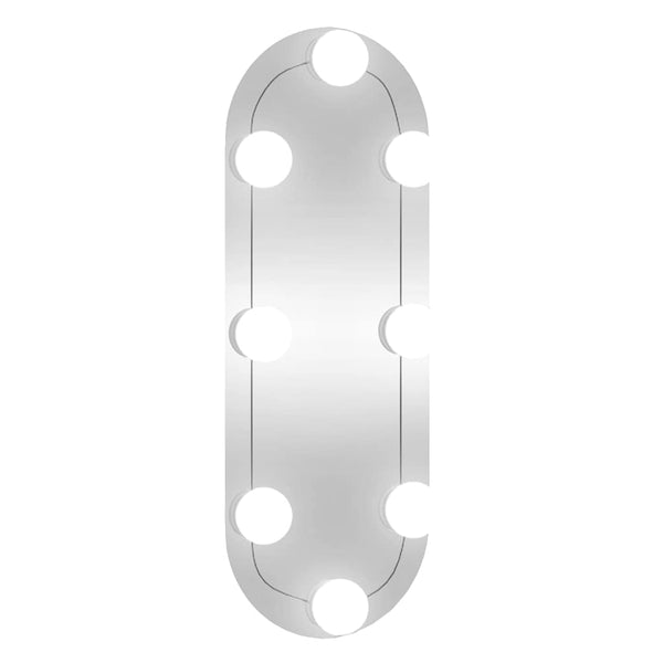 LED Wandspiegel Oval 15x40 cm
