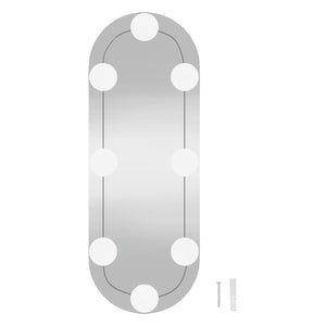 LED Wandspiegel Oval 15x40 cm
