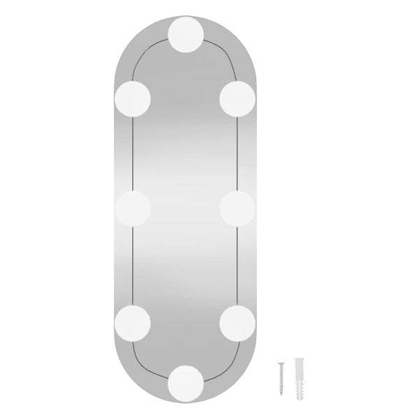 LED Wandspiegel Oval 15x40 cm