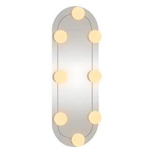 LED Wandspiegel Oval 15x40 cm