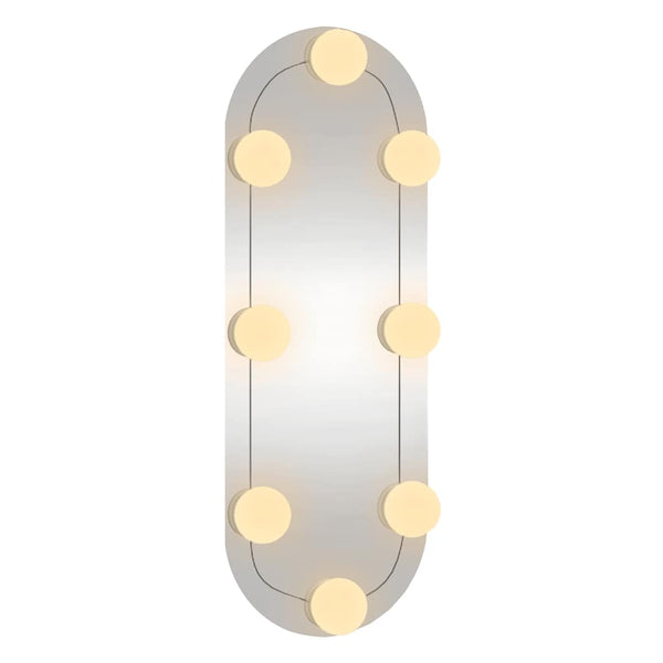 LED Wandspiegel Oval 15x40 cm