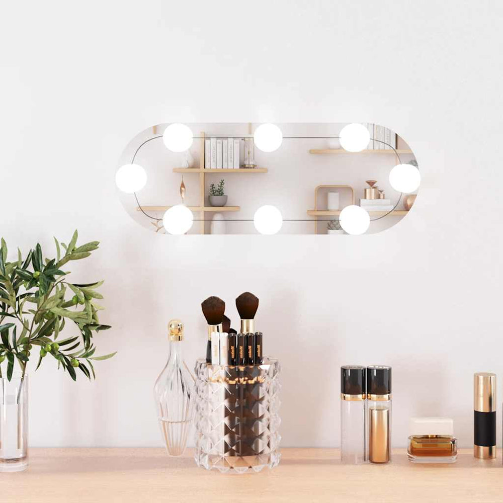 LED Wandspiegel Oval 15x40 cm