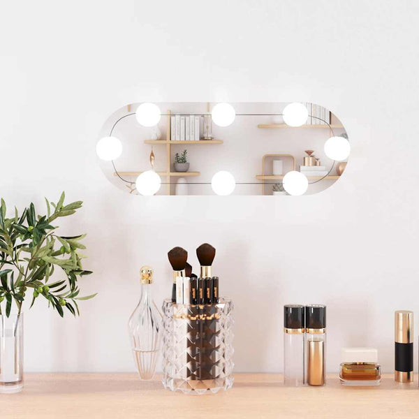 LED Wandspiegel Oval 15x40 cm