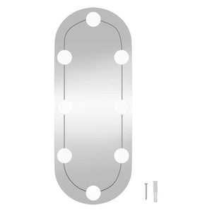 LED Wandspiegel Oval 20x50 cm